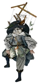 Wayne Kleski Style Victorian Cat Marionette Doll
