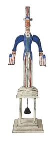 Hand Carved & Painted Uncle Sam Whirly Gig