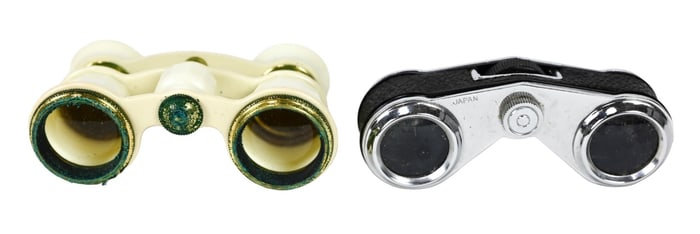 2 Vintage Opera Glasses in Case