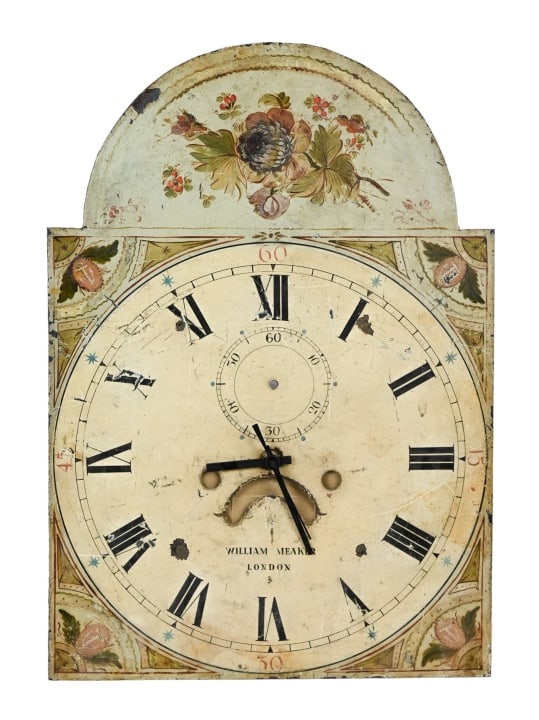Antique William Meaker Grandfather Clock Face (1 of 6)
