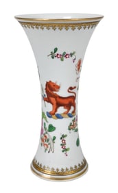 Antique Samson Porcelain Lion Motif Vase