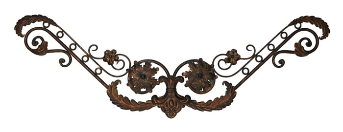 Tole Hanging Scroll Motif Wall Pediment