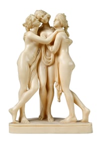 Santini Italy Resin Reproduction Statue 3 Graces