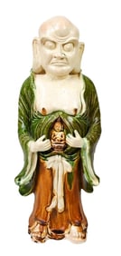 Chinese Stoneware Salt Glazed 17" Statue