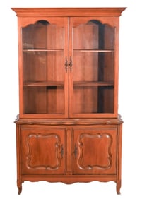 French Provincial Style Hand Carved China Cabinet