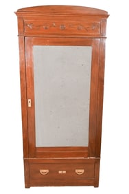 Vintage Mirrored Front Wardrobe with Shelves