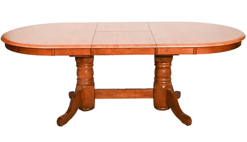 Traditional Carved Double Pedestal Dining Table