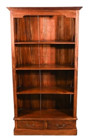 Antique Rustic Hand Carved Bookshelf