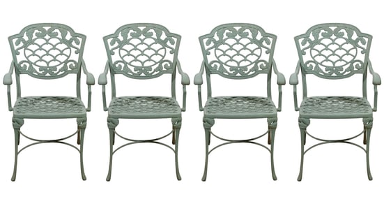 4 Carmel Cast Aluminum Outdoor Chairs