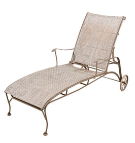 Antique Outdoor Adjustable Aluminum Chaise Lounge