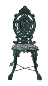 Antique 19th Century Cast Aluminum Garden Chair