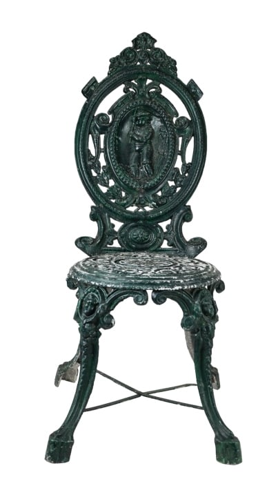 Antique 19th Century Cast Aluminum Garden Chair (1 of 9)