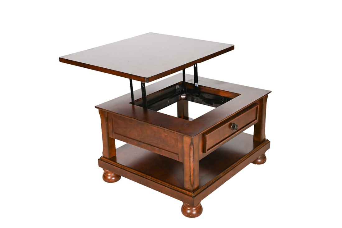 Saddle Brook Carved Coffee Table with Lift Top (1 of 10)