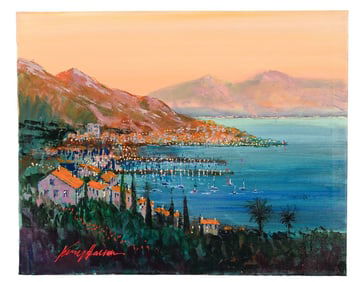 Kerry Hallam Signed Painting Titled Crepescul