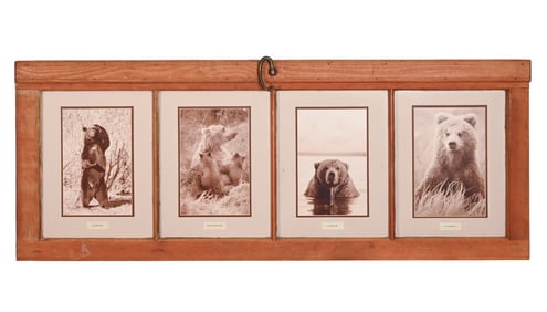 Original Photography Black Bears Rustic Frame
