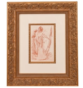 Berthe Morisot Lithograph Femme Au Bain w COA