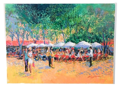 Kerry Hallam Signed Painting Places Des Lices