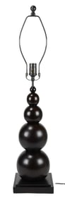 Contemporary Carved Stacked Ball Lamp