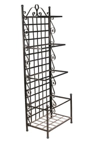 Wrought Iron Powder Coated Black Bakers Rack