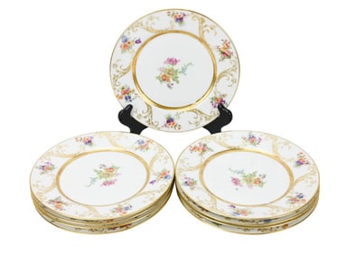 WM Guerin 7 Co. Limoges Porcelain Salad Plates