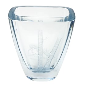 Strombergshyttan Signed & Numbered Art Glass Vase