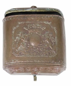 Antique Copper Embossed Lavabo w Lion Crest