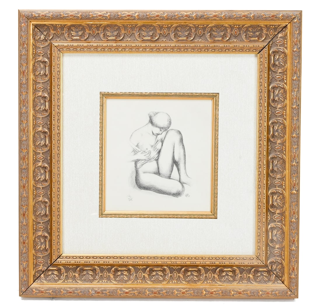 Aristide Maillol Lithograph Framed Nu Assis (1 of 9)