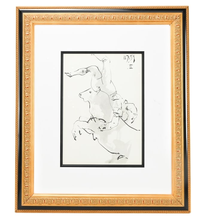 Pablo Picasso Lithograph Framed Le Torero Blesse (1 of 11)