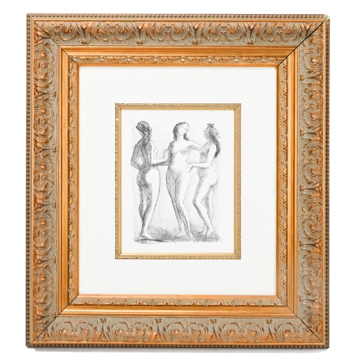 Charles Picart Le Doux Etching Framed 3 Graces (1 of 9)