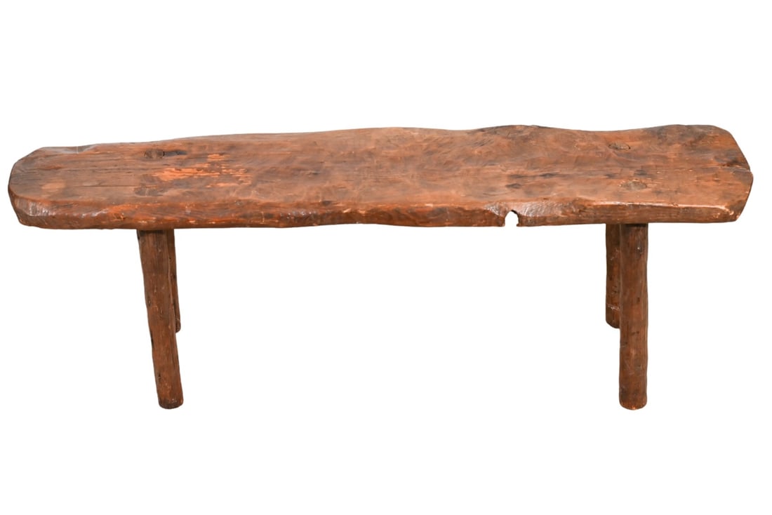 Antique Log Style Bench (1 of 7)