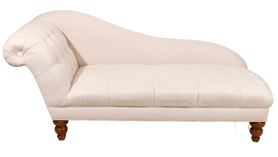 Mid Century Custom Upholstered Chaise Lounge (1 of 11)