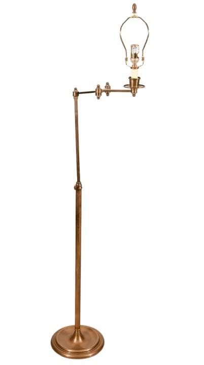 Regency Style Adjustable Brass Standing Lamp (1 of 7)