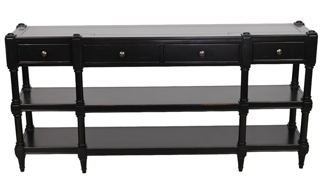 Mid Century Carved Painted Big Sur Console Table (1 of 13)