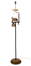 Frederick Cooper Bronze Faux Bamboo Parrot Lamp