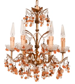 Venetian Murano Glass and Crystal Chandelier