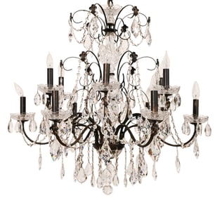 Schonbek Renaissance Glass and Crystal Chandelier