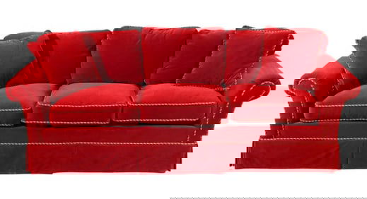 Vintage Italian Custom Velvet Upholstered Sofa