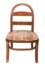 Vintage Carved Ladder Back Bentwood Child's Chair