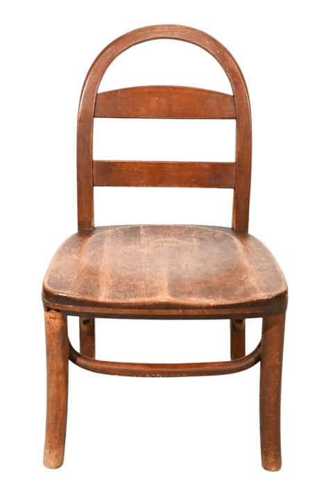 Vintage Carved Ladder Back Bentwood Child's Chair (1 of 10)