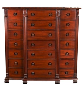 Neoclassical Style Henredon Carved Chest of Drawer