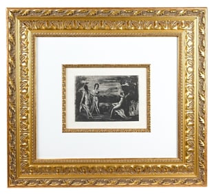 Paul Cezanne Engraving Judgement of Paris w COA