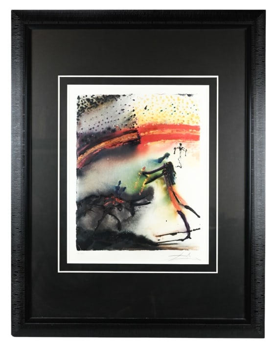 Salvador Dali Signed Lithograph Bullfight II w COA (1 of 6)