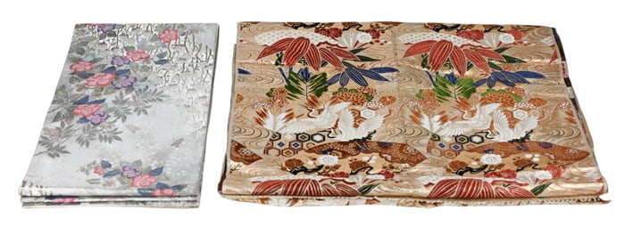 2 Japanese Woven Men & Woman's Obi Sash