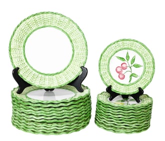 12 Mariposa Garden Club Dinner Chargers & Plates