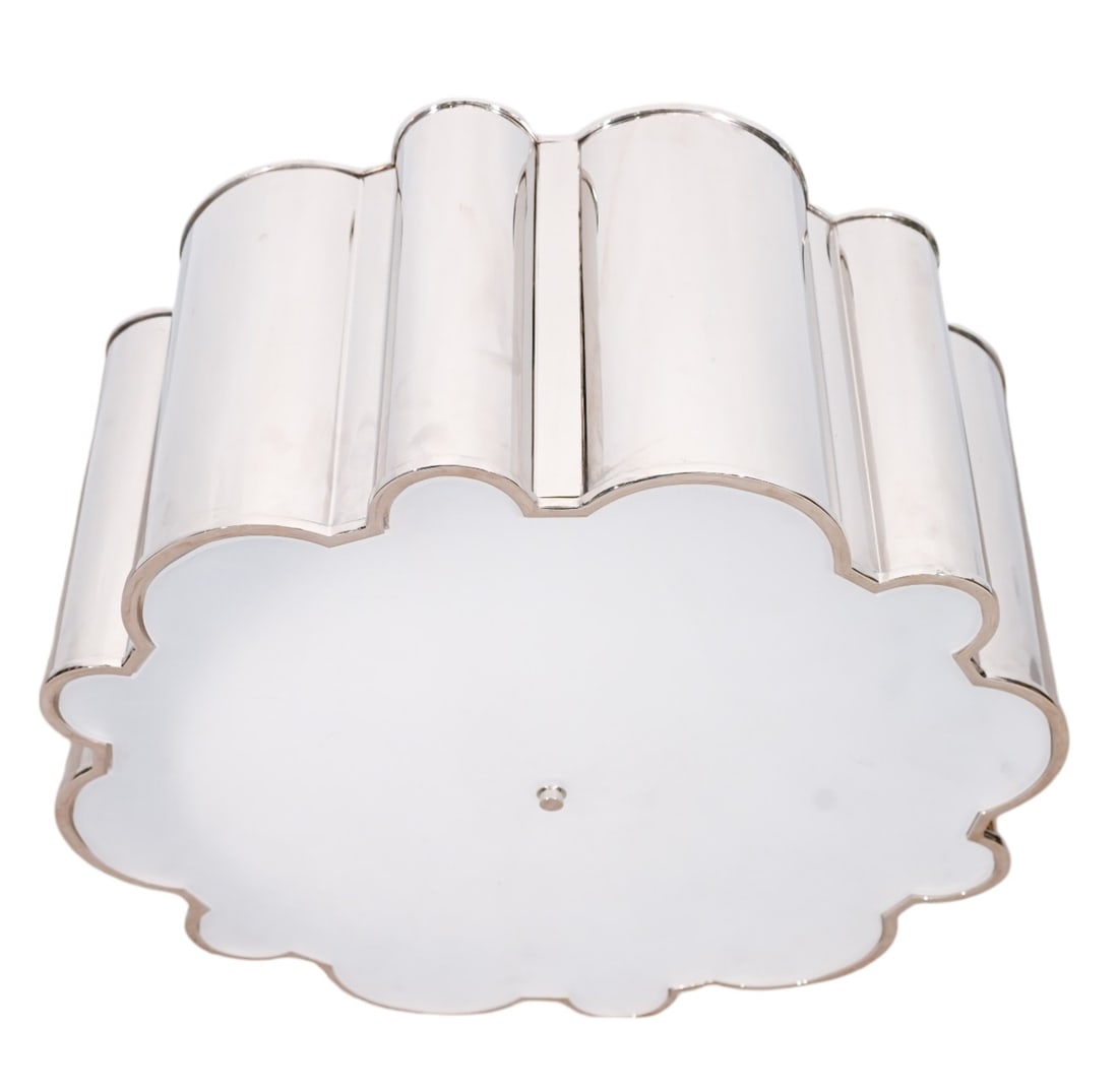 Mid Century Chrome Flush Mount Ceiling Lamp (1 of 9)