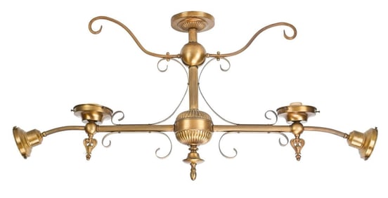 Antique Brass Bar or Pool Table Strip Pendant Lamp