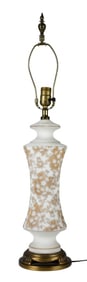 Vintage Samson Style Painted Frosted Glass Lamp