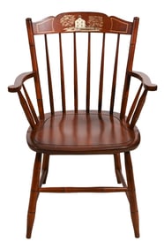 Vintage Carved Hand Painted Windsor Chair