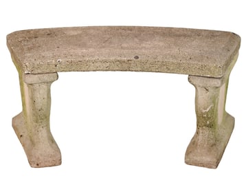 Antique Cast Stone Small Scale Garden Bench