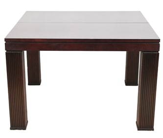 Contemporary Column Leg Extendable Dining Table
